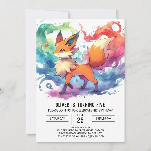 Invitation d'anniversaire Renoncule Pastel (Devant)