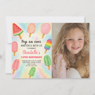 Invitation d'anniversaire Retro Popsicle