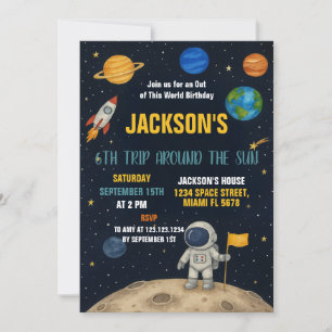 Invitation d'anniversaire Rocket Adventure