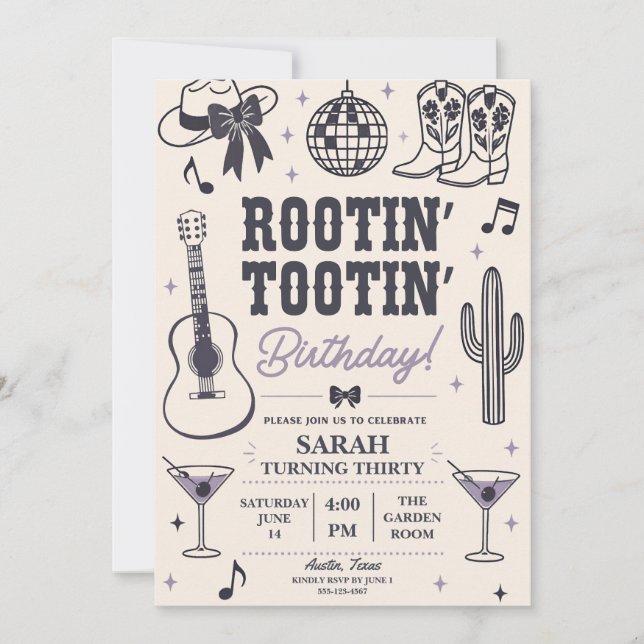 Invitation d'anniversaire Rootin' Tootin' (Devant)