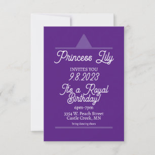 Invitation d'anniversaire royale