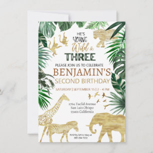 Invitation d'anniversaire Safari