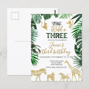 Invitation d'anniversaire Safari