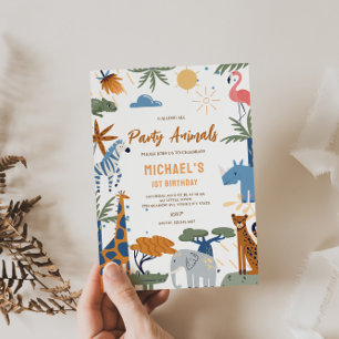 Invitation d'anniversaire Safari Jungle