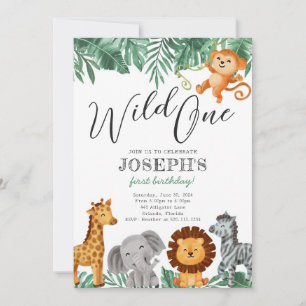 Invitation d'anniversaire Safari pour le Fou Furie