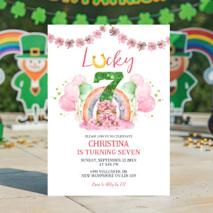 Invitation d'anniversaire Saint-Patrick Lucky Seve