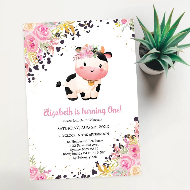 Invitation d'anniversaire Sainte Vache (Créateur téléchargé)