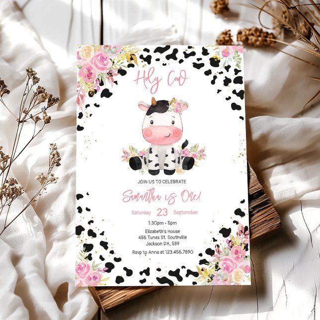 Invitation d'anniversaire Sainte Vache (Créateur téléchargé)