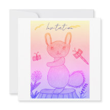 Invitation d'anniversaire sautillant