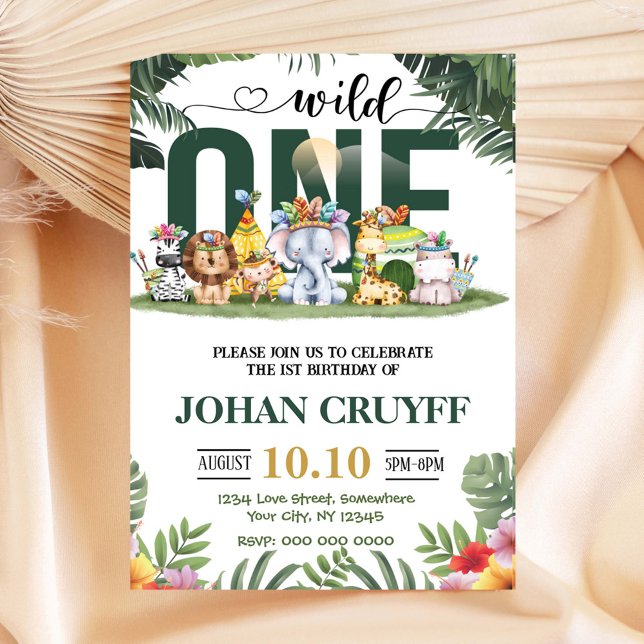 Invitation d'anniversaire sauvage (Créateur téléchargé)