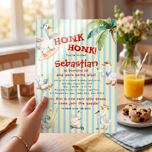Invitation d'anniversaire Silly Goose Summer
