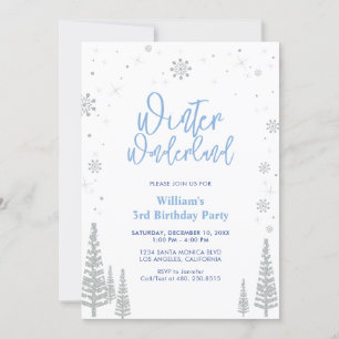 Invitation d'anniversaire Silver Boy - Winter Wond