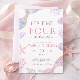 Invitation d'anniversaire sirène