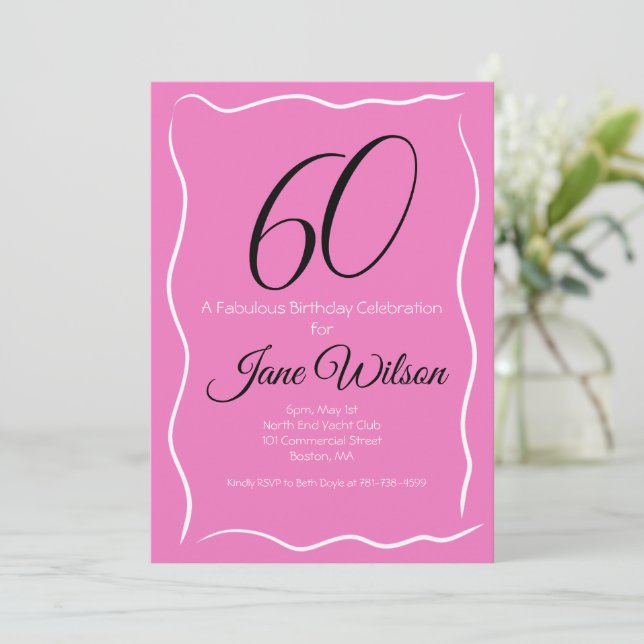  Invitation d'anniversaire soixante et fabuleuse r (Debout devant)