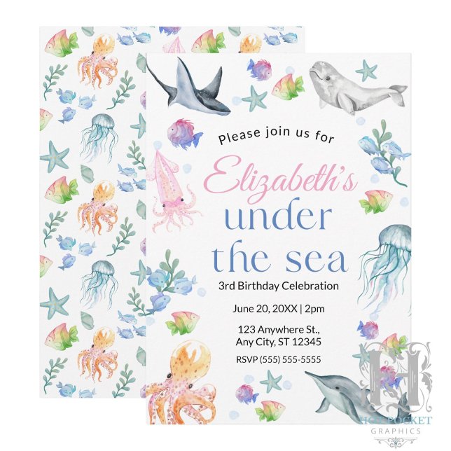 Invitation d'anniversaire sous la mer (Créateur téléchargé)
