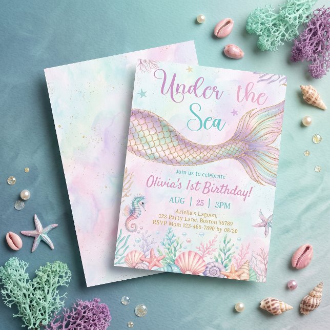 Invitation d'anniversaire sous la mer (Créateur téléchargé)