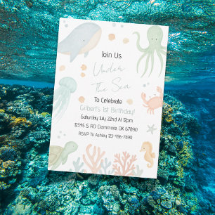 Invitation d'anniversaire sous la mer