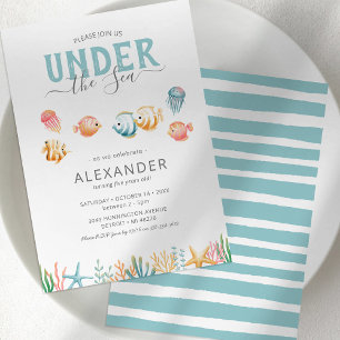 Invitation d'anniversaire sous la mer