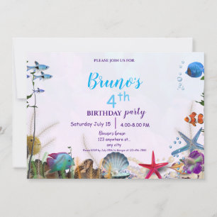 Invitation d'anniversaire sous-marine