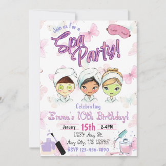 Invitation d'anniversaire spa