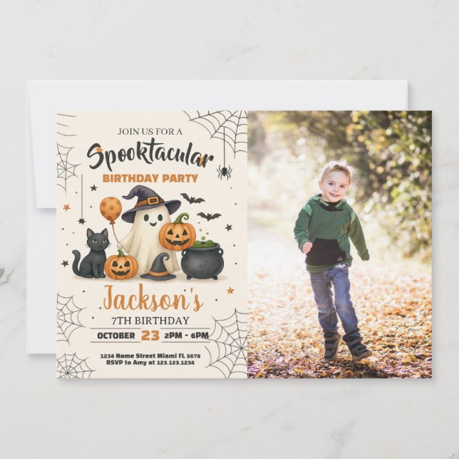 Invitation d'anniversaire Spooktacular Halloween (Devant)