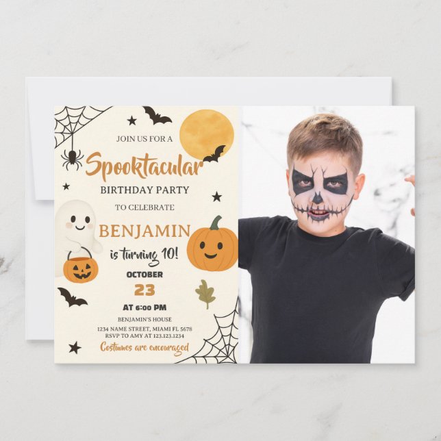 Invitation d'anniversaire Spooktacular Halloween (Devant)