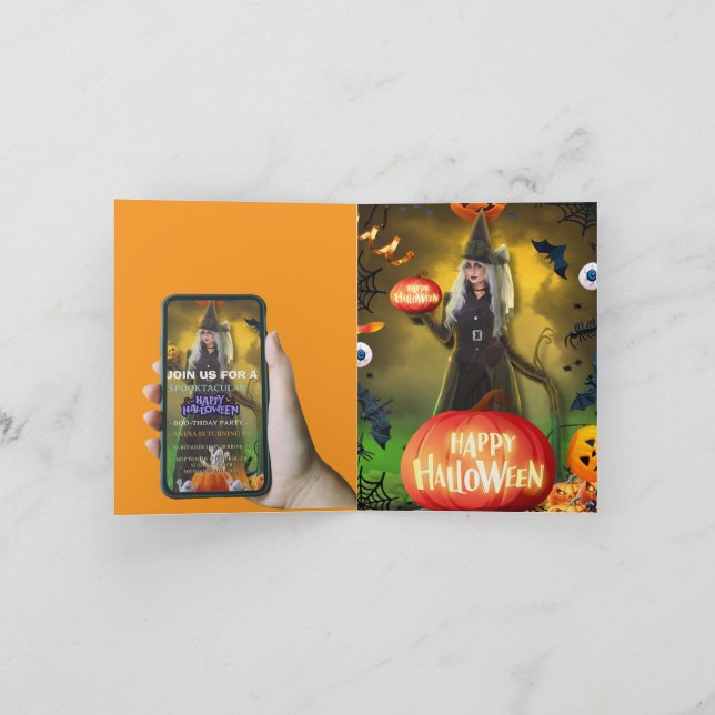 Invitation d'anniversaire Spooktacular Halloween (Intérieur)