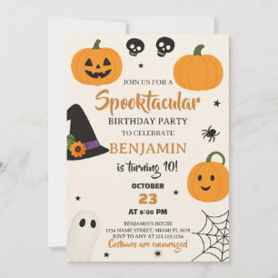 Invitation d'anniversaire Spooktacular Halloween