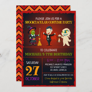 Invitation d'anniversaire Spooktacular Halloween