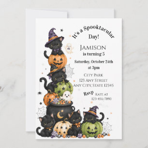 Invitation d'anniversaire Spooktacular Kitty, Haun