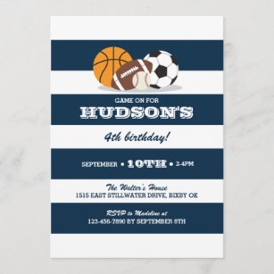 Invitations Faire Part Cartes Anniversaire Sportif Zazzle Fr