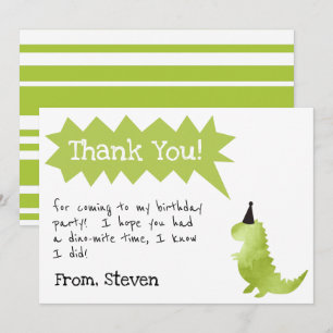 Invitation d'anniversaire Stomp et Chomp de dinosa