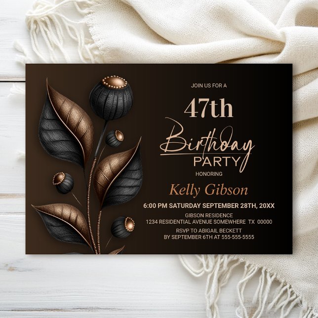 Invitation d'anniversaire stylisée au eucalyptus n (Créateur téléchargé)