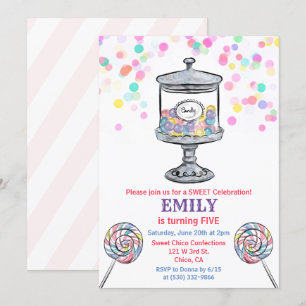 Invitation d'anniversaire sucrée pour tout âge - P