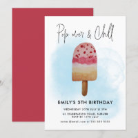 Invitation d'anniversaire Summer Pop Over & Chill