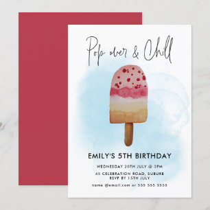 Invitation d'anniversaire Summer Pop Over & Chill 