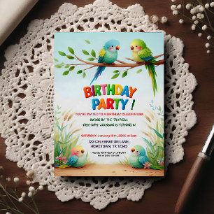 Invitation d'anniversaire sur le thème de la jungl