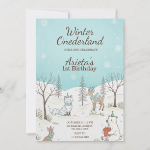 Invitation d'anniversaire sur le thème de Winter O