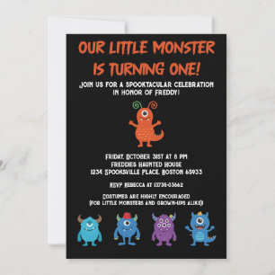 Invitation d'anniversaire sur le thème d'Halloween