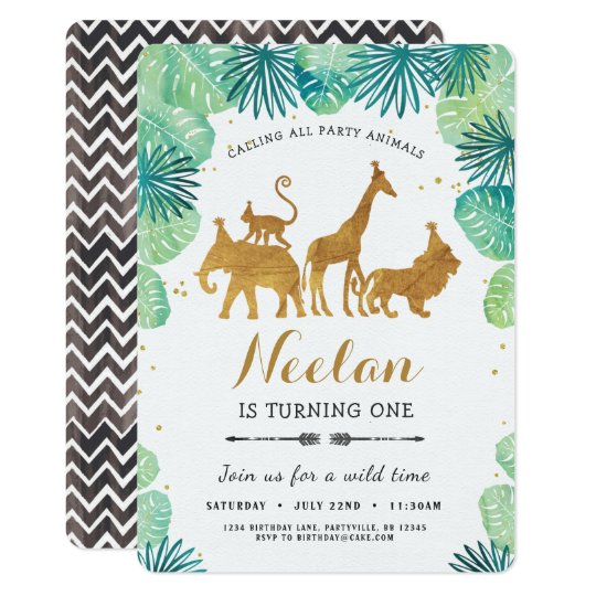 Invitation D Anniversaire Sur Le Theme Du Safari Zazzle Fr