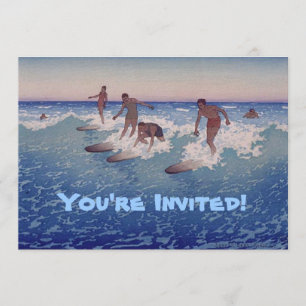 Invitation d'anniversaire "Surf-Riders, Honolulu"