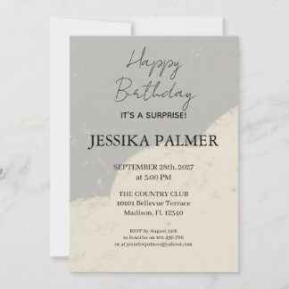 Invitation d'anniversaire surprise