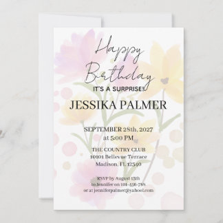 Invitation d'anniversaire surprise