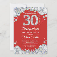 Invitation d'anniversaire surprise 30 ans Argent D