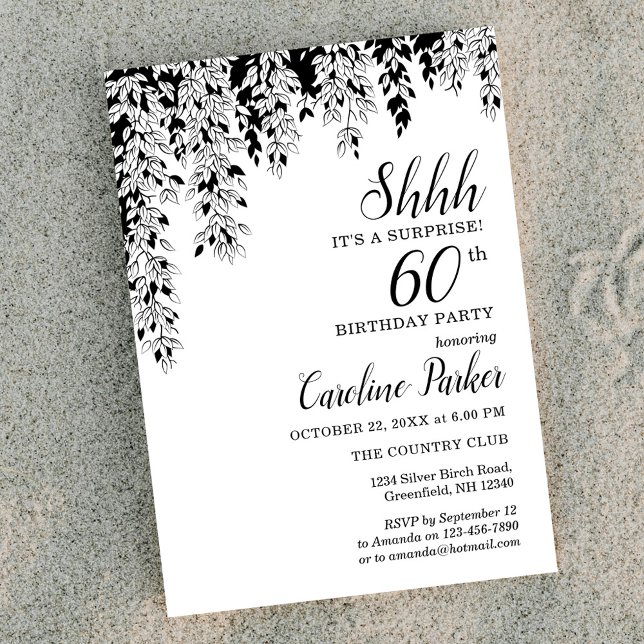Invitation d'anniversaire surprise pour les 60 ans (Créateur téléchargé)