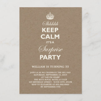 Invitation d'anniversaire surprise pour un événeme