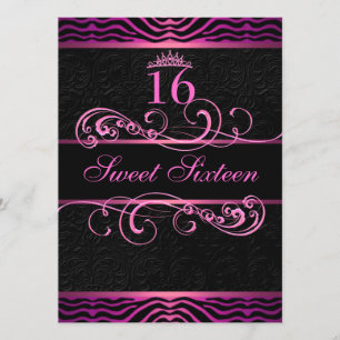 Invitation d'anniversaire Sweet16 avec impression