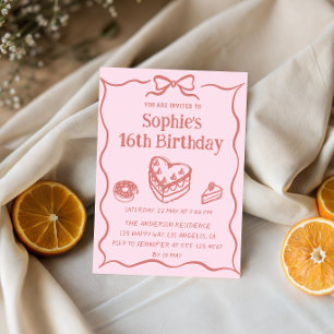 Invitation d'anniversaire Sweet 16 Dessins Sucreri