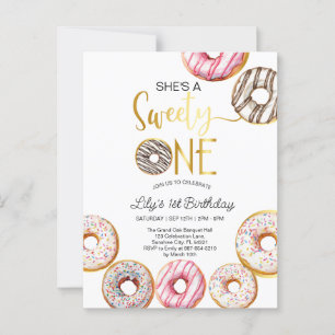 Invitation d'anniversaire Sweet One, fille de 1er