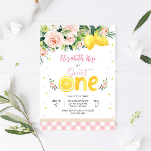 Invitation d'anniversaire Sweet One Lemon